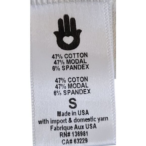 Spiritual Gangster Small Mini Shorts White with Rainbow Print Track Leisure - Picture 9 of 10